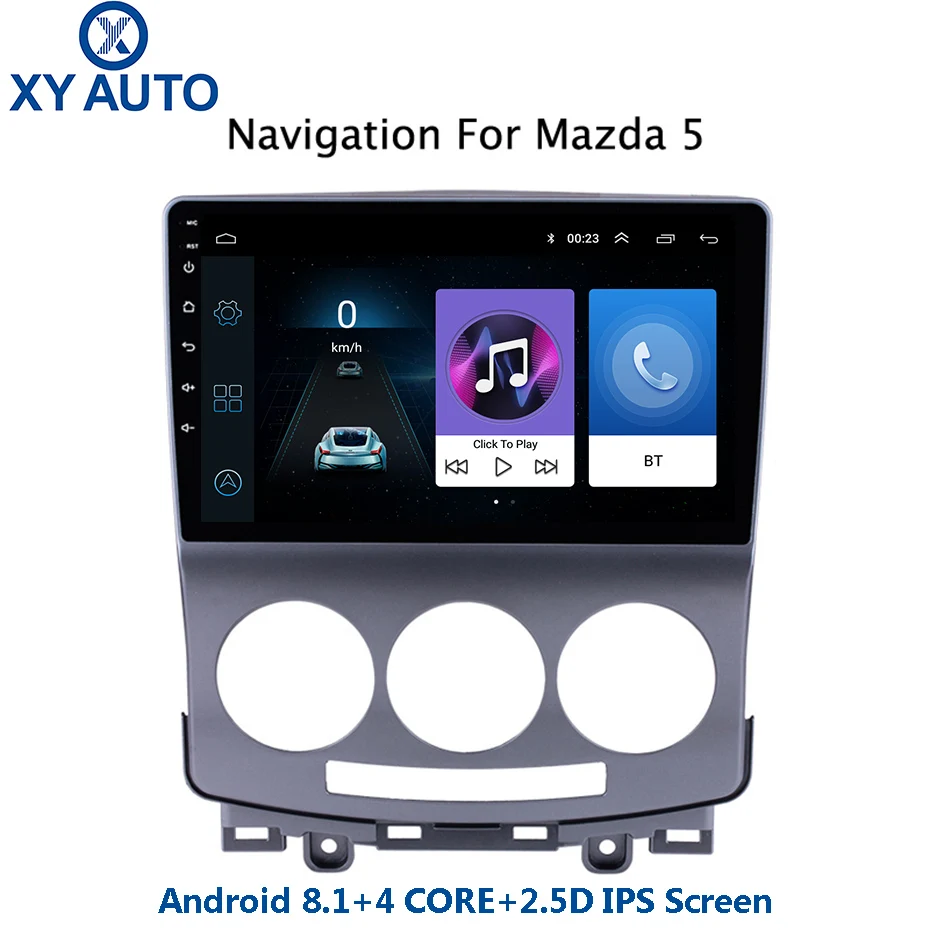 9 дюймов 2.5D IPS Закаленное HD Мульти сенсорный экран Android 8 1 NAVI для Mazda 5 2005 2010 с Bluetooth USB