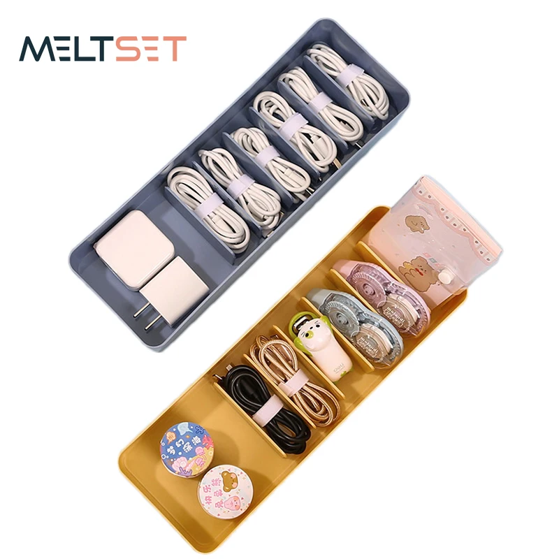 

Desktop Cable Storage Box Plastic Data Line Storage Container Desk Stationery Wire Cable Organizer Jewelry Box Office Holder