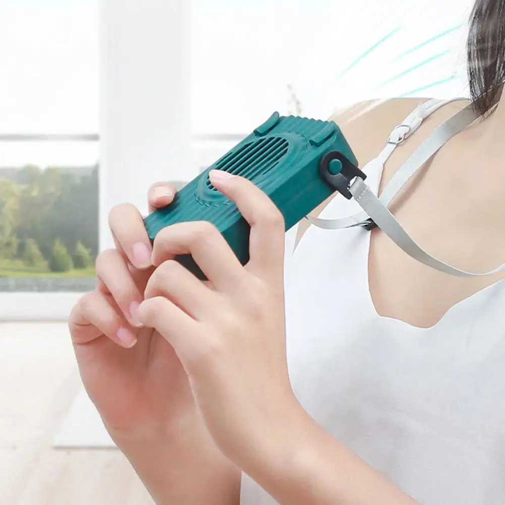 

2021 Mini Portable Bladeless Neck Fan Rechargeable Air Cooler Cooling Fan Wearable Neckband Leafless Hanging Sports Fans