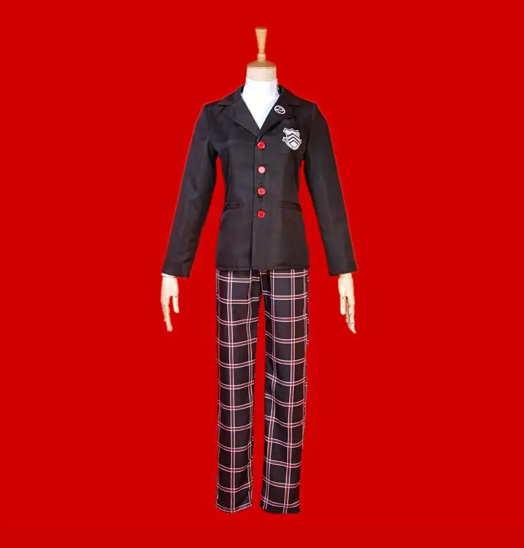 Костюм для косплея Акира Курусу Persona 5 одежда Ren Amamiya школьная форма очки пальто +