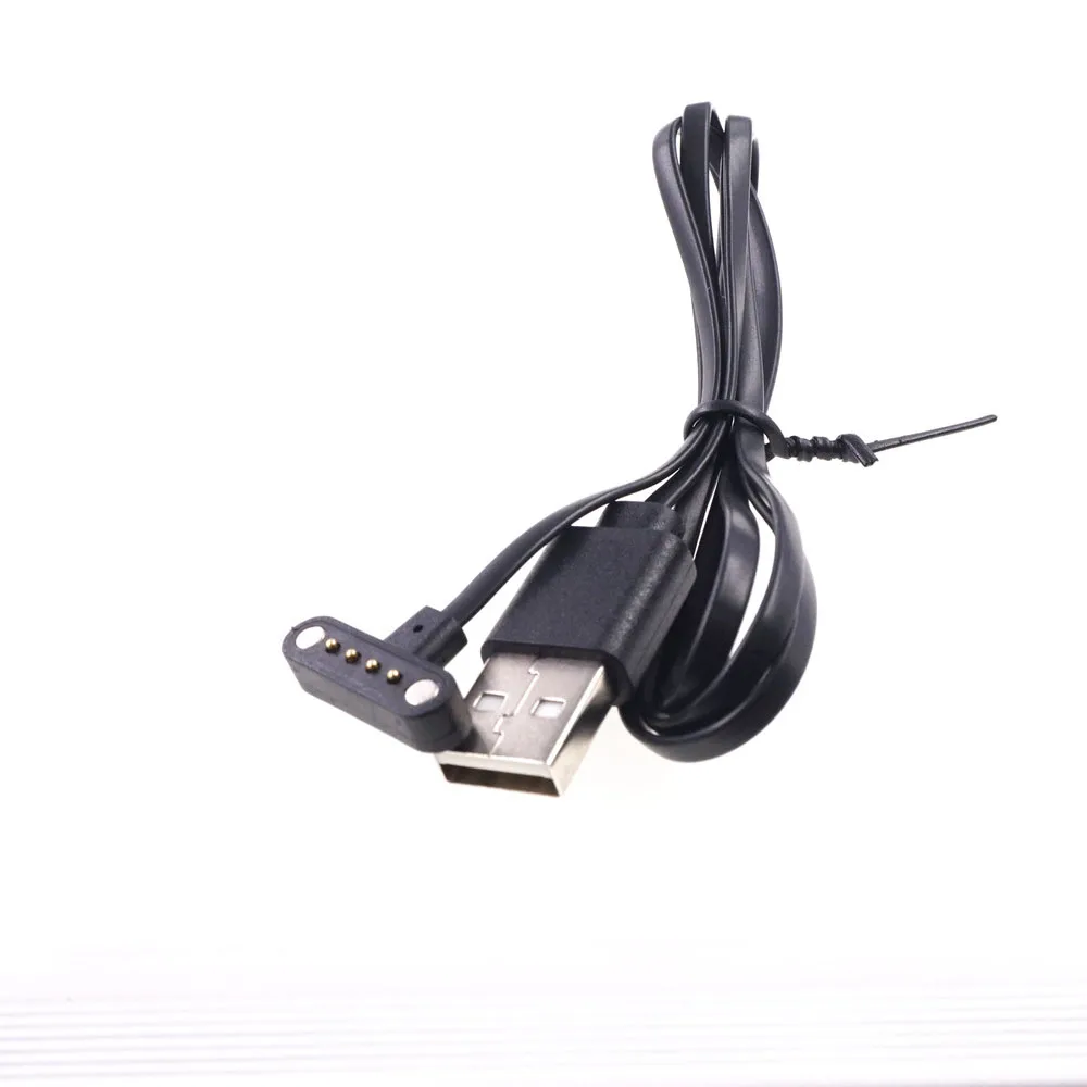 1 Piece 4 Pin Magnetic Charging Cable USB Charge Power Data transfer 3.0mm Space Grid Pogo Pins T Shape DM98 Smart Watch |