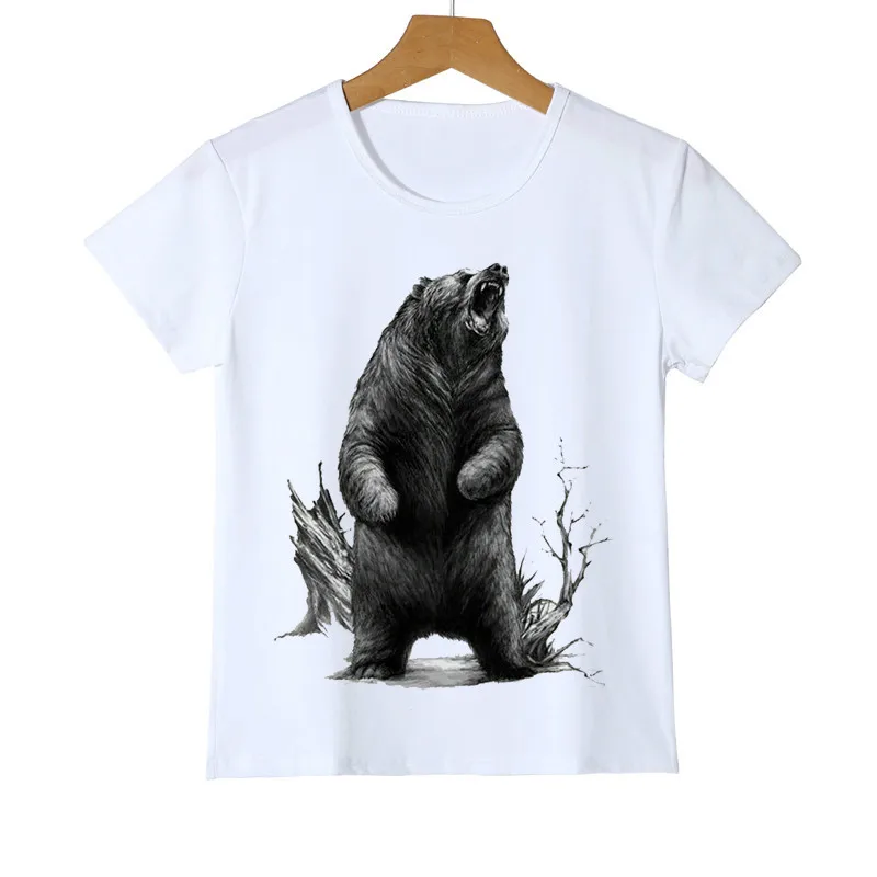 Детская футболка с забавным рисунком медведя езды на велосипеде кроликом