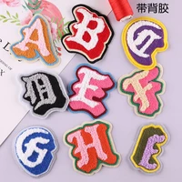 2021 new 3d colorful a z 26 letters sequins embroidered patches sew on alphabet letters embroidery applique sewing iron