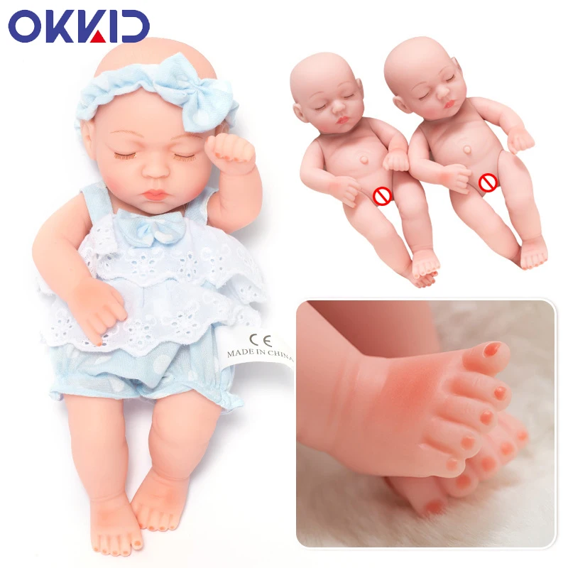 OKKID 25 см полностью силиконовая кукла для новорожденных реалистичные детские