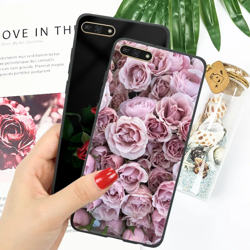 Яркий чехол для Huawei Y5 2018 Y6 Prime Lite 67 2019 глянцевый на заднюю панель телефона
