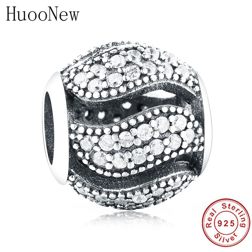 

Fit Original Pandora Charm Bracelet Bangle 925 Sterling Silver Stripe Tassel Made Ball Natural Zircon Beads Berloque Gift 2019