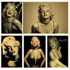 Ретро постер из крафт-бумаги для знаменитой американской киносъемки Мэрилин Монро