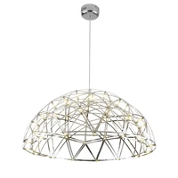 creative stainless steel spark ball led pendant light fixture modern half ball dinning room living room bedroom pendant lamp