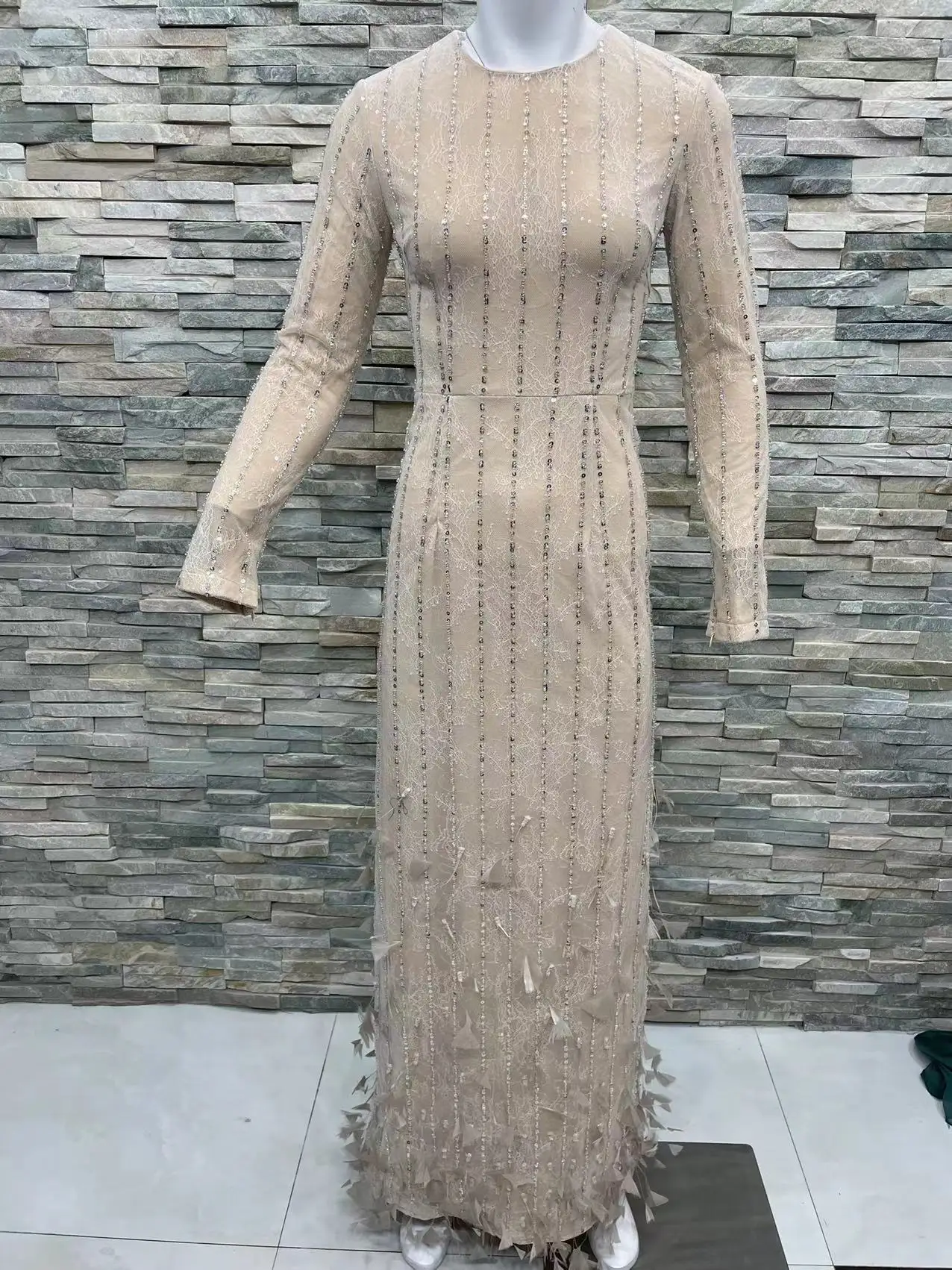 

Tailor Shop Dress Cuff feathers custom make Luxury Semi-Formal Dresses Princess for Formal Occasion