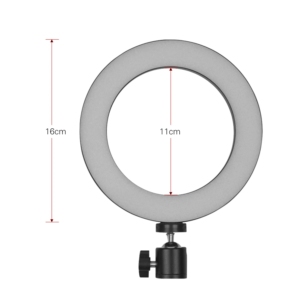6 дюймовый светодиодный кольцевой мини светильник с регулируемой яркостью 10