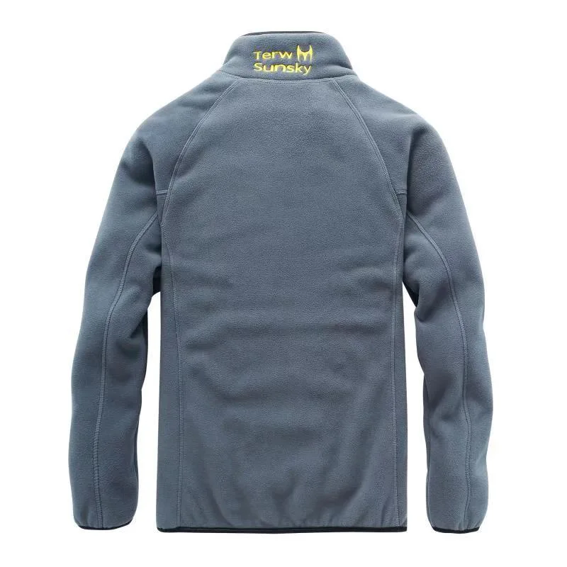 Двусторонняя Толстая флисовая куртка для мужчин осенне зимняя уличная