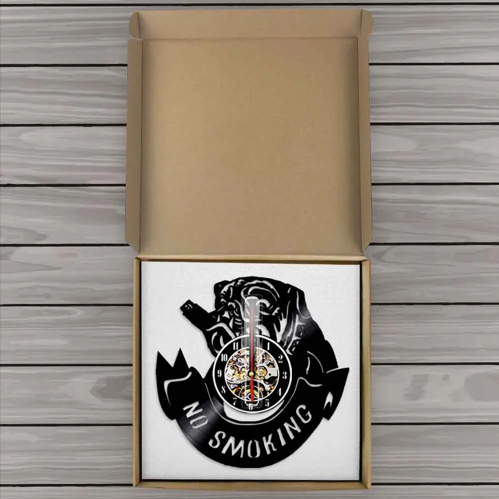 Настенные часы с рисунком птичьего мопса виниловые художественные настенные