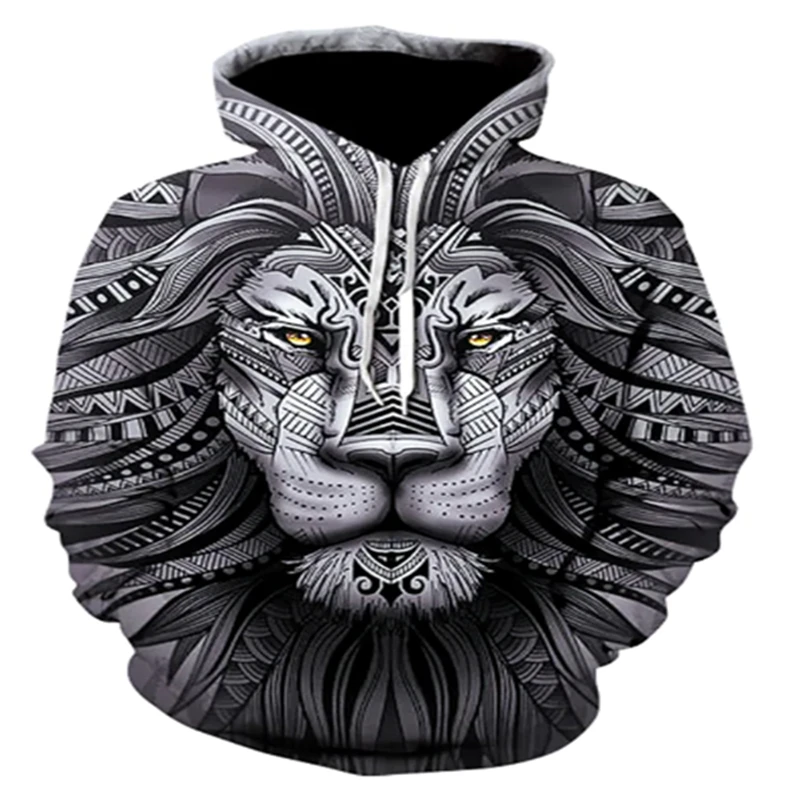 

Men's Hoodie Hip Hop Sweatshirt Funny 3D Lion Fashion Brand XXS-4XL Hoodie Men's Sportswear Unisex Pullover