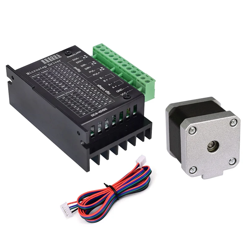 42 Шаговый двигатель Драйвер набор 0.4N.M шаговый 17HS4401S + TB6600 мотор драйвер 4A для