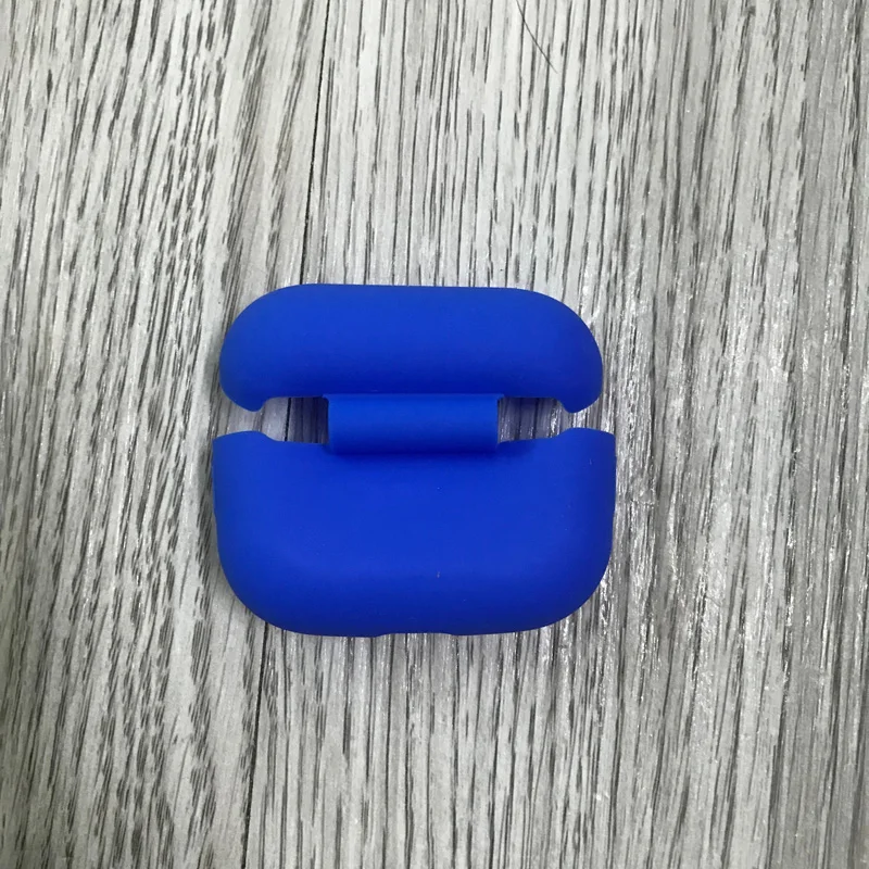 Однотонные чехлы для наушников для Apple AirPods Pro Новые Мягкие силиконовые чехлы для зарядки - Цвет: blue 1pcs