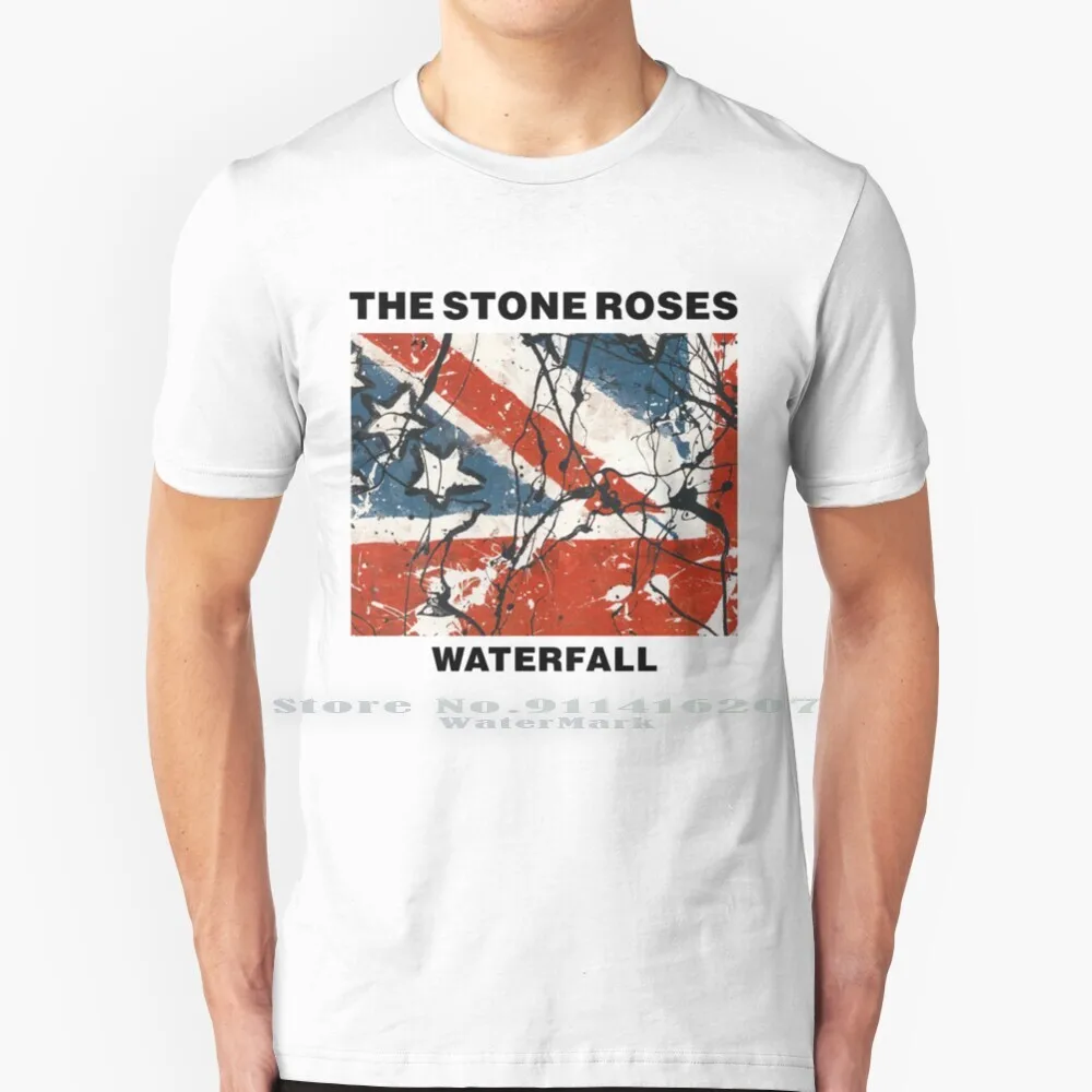 

Waterfall T Shirt Cotton 6XL Stone Roses Waterfall Music Album Record Vinyl Band Artist