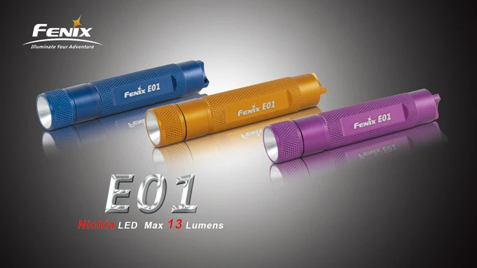 Fenix E01 светодиодный миниатюрный фонарик-брелок Золотой подарок фонарик на батарейках ААА фонарик