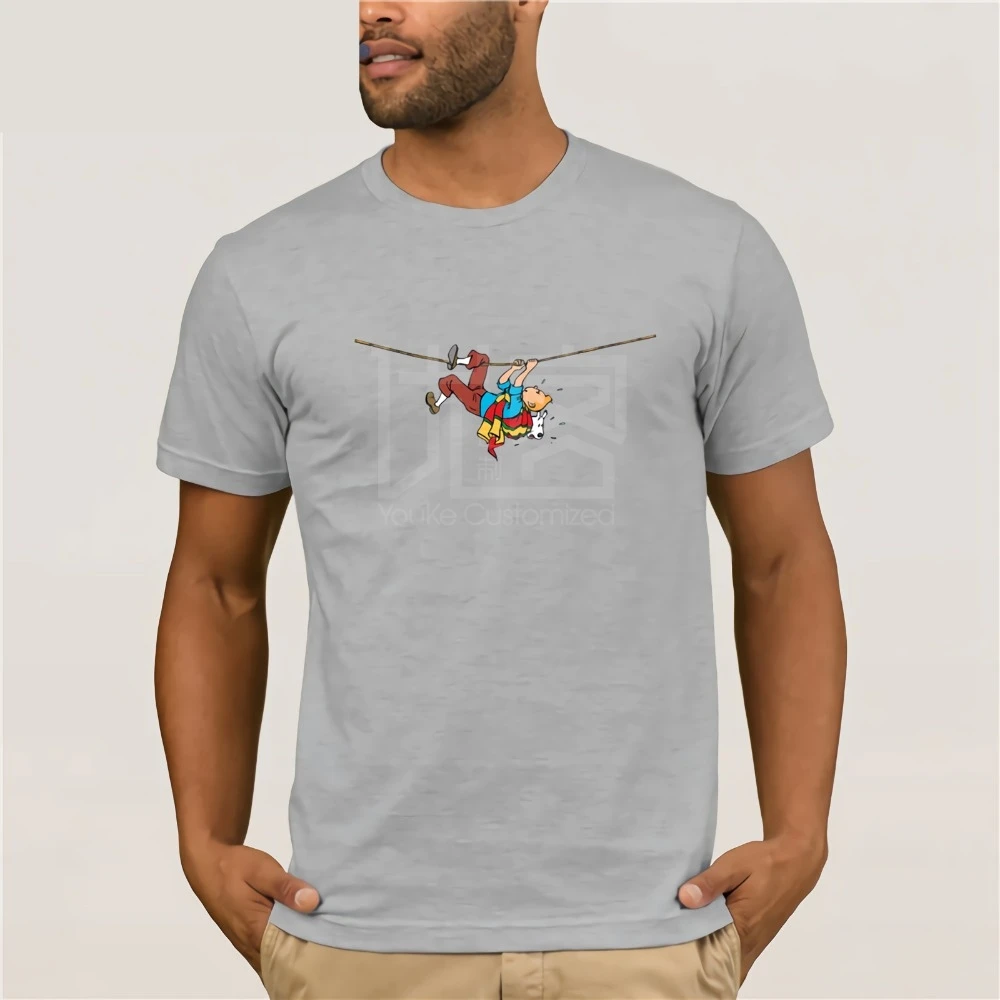 2019 футболка в армейском стиле с персонажами из мультфильма интин хип-хоп