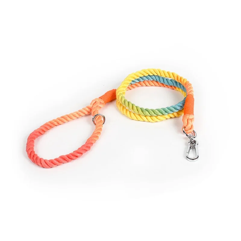 

120cm /150cm Dog Leash Round Cotton Dogs Lead Rope Colorful Pet Long Leashes Belt Outdoor Dog Walking Training Leads Ropes