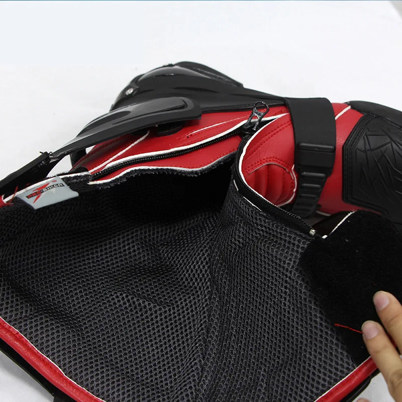 

Genuine professional biker boots, motorcycle speed boots, Microfiber leather motorcycle racing boots for gentleman