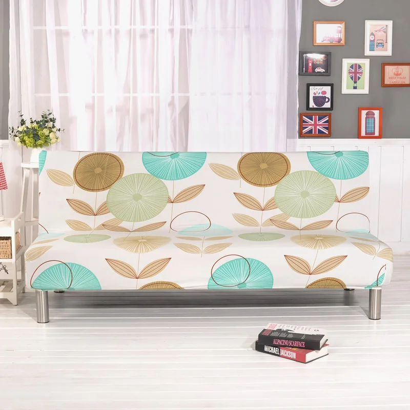 Европейская цветная печать без подлокотника чехол для дивана эластичный стрейч