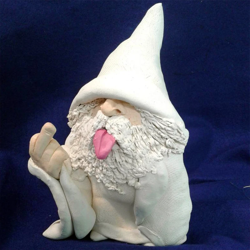 

Set of 8 Gnome Dwarf Statue Sculpture Ornaments Scornful Wizard Gnome Statue Indoor Outdoor Figurine for Home Yard Decoration