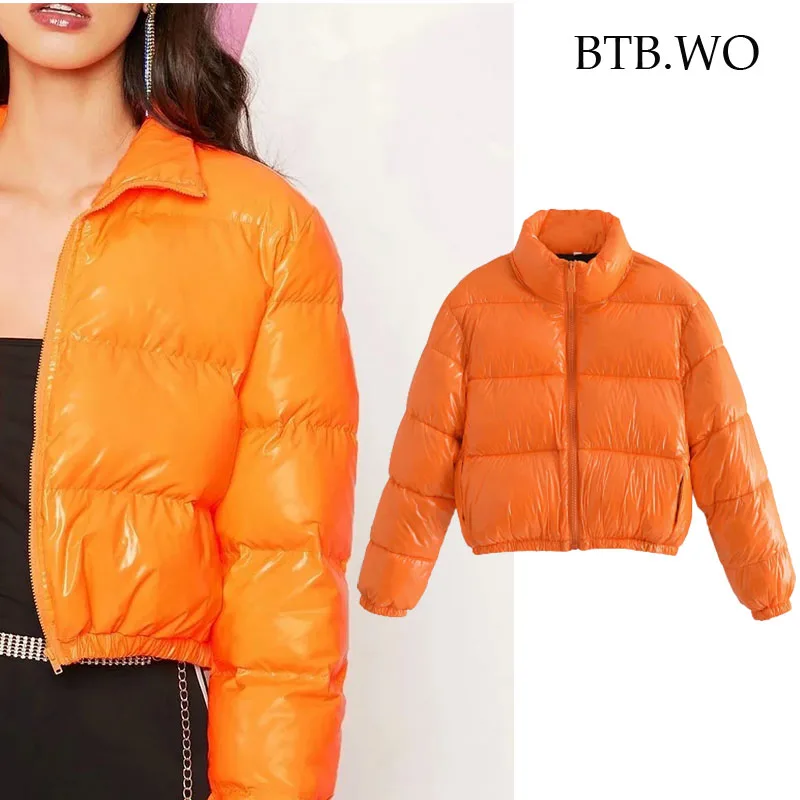 

BTB.WO Za зимняя женская куртка 2021 теплая кожаная парка пальто женская верхняя одежда осенняя парка оверсайз куртка на молнии Женское пальто