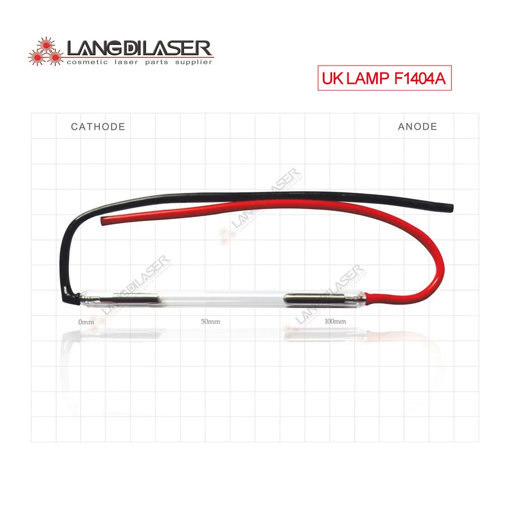 F1404A UK IPL lamp 7*50*115F - Cathode Bend /  IPL Lamp For Keslaser Head Piece / Guarantee more than 500,000 Times Shooting