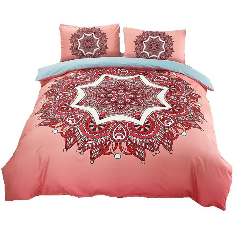 Домашний текстиль 3d большая версия цветок комплект постельного белья из трех