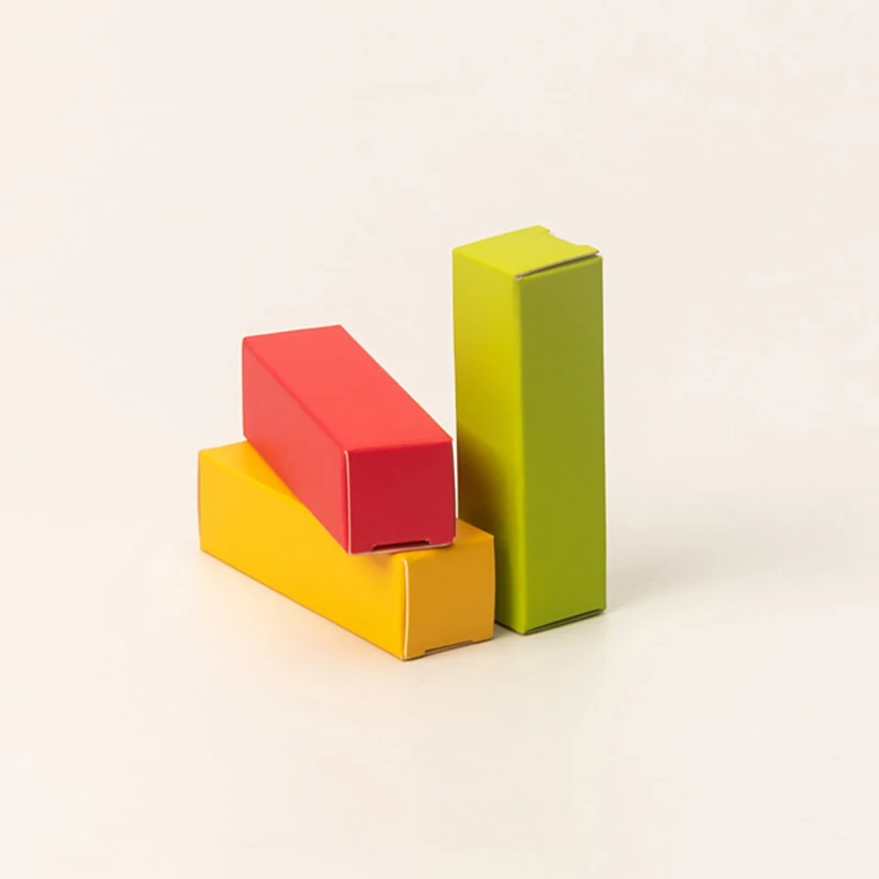 20 шт. коробка для помады из крафт-бумаги цветные тюбики картонная упаковочная