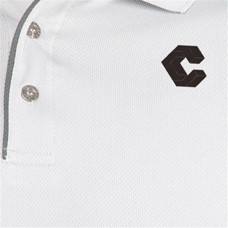 Бренд Camisa masculina мужские рубашки поло быстросохнущие с коротким рукавом мужские рубашки поло спортивные майки Golftennis размер плюс Мужской топы