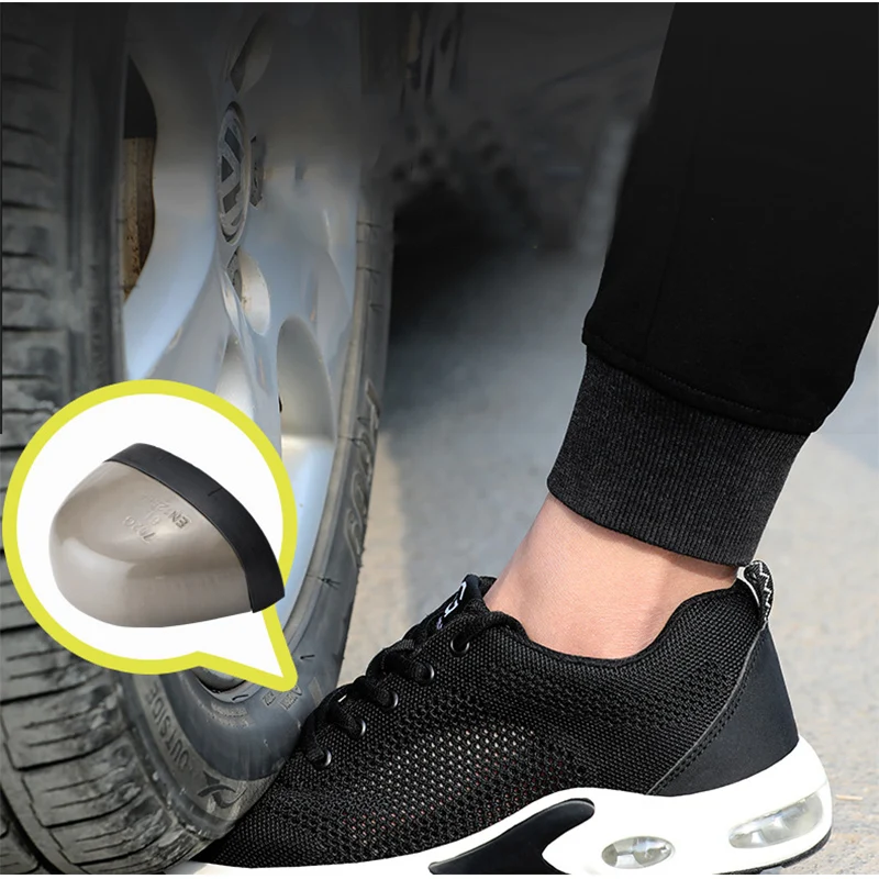 Для мужчин Сталь носок сапоги рабочая обувь размера плюс уличные теннисные туфли