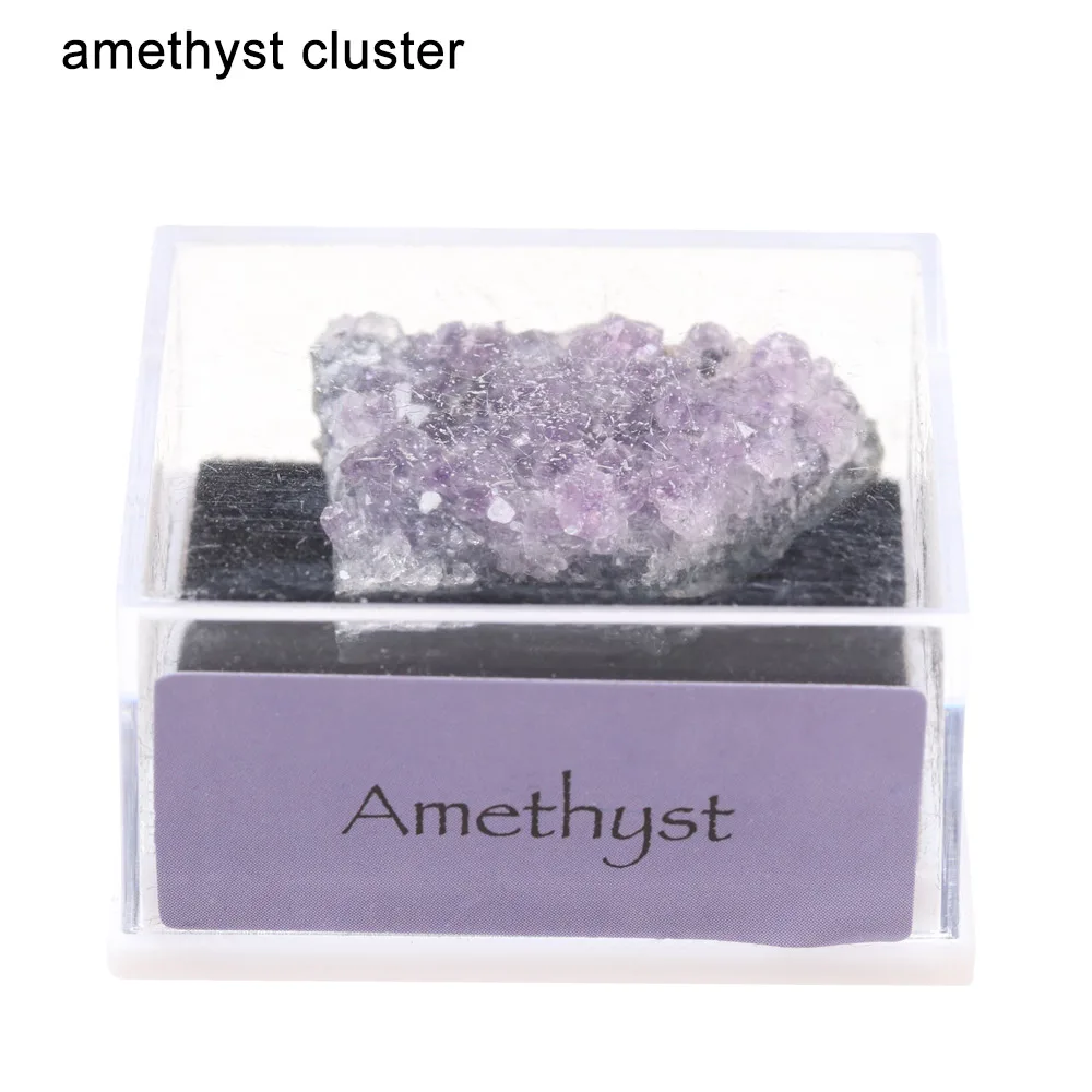 amethyst cluster 1 коробка Натуральный Необработанный Рудный кварц образец кристаллического минерала энергетические целебные камни необработанные драгоценные камни коллекционные украшения - Цвет: amethyst cluster
