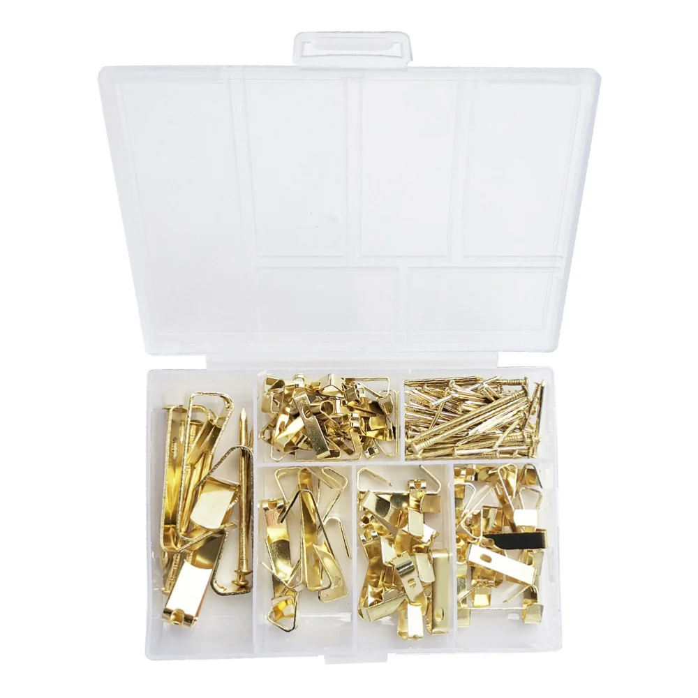 

1 Set/130pcs Sturdy Picture Hook Kit with Nails Traceless Hooks Nail Kit