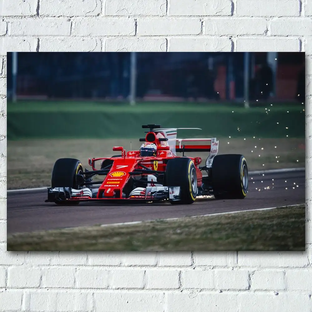 Racing Ferraris Formula One sf70h постеры для спортивного автомобиля Настенная картина
