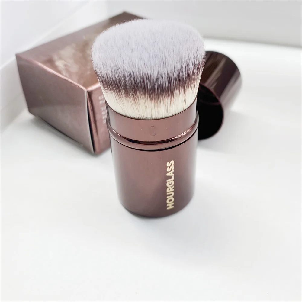 

Retractable Kabuki Makeup Brush - Dense Synthetic Hair Short Travel-Sized Foundation Powder Contour Beauty Cosmetics Tools