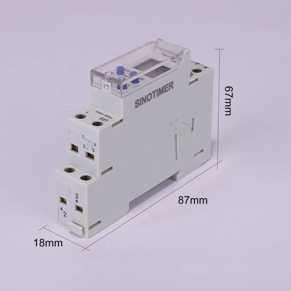 SINOTIMER 220V/110V TM610 1P 18MM одиночный модуль din-рейка LCD цифровой 7 дней 24 часа