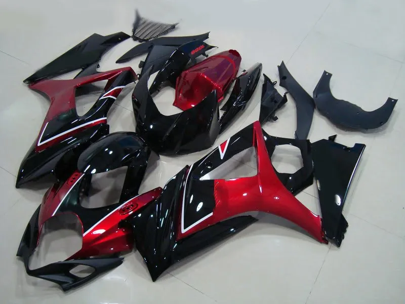 Литьевая форма обтекателя кузова для SUZUKI GSXR1000 07 08 GSX R GSXR 1000 K7 2007 2008 красный черный