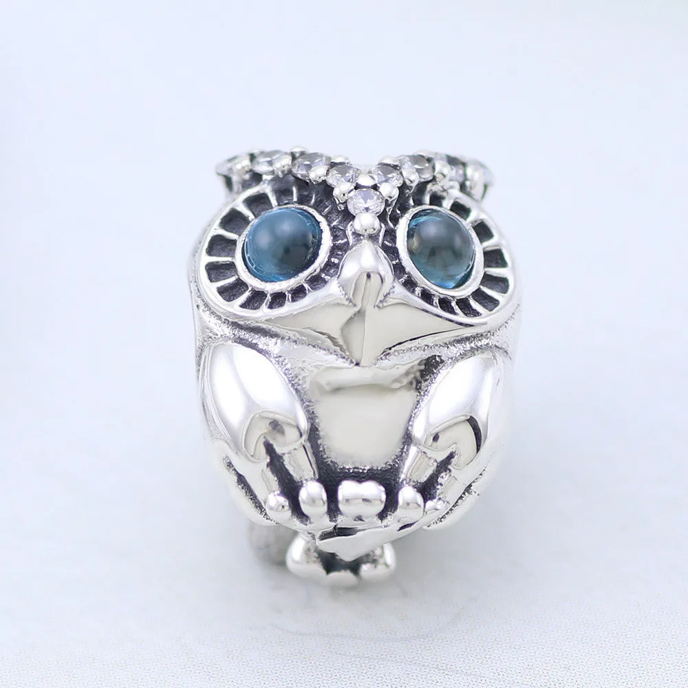 CodeMonkey настоящий 925 стелринг серебряная сова бусины талисманы подходят к