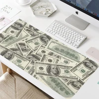 100 dollars banknotes pattern printing mouse pad novelty ideas gift overlock dese mat large usd mausepad 900x400mm mouse pad mat