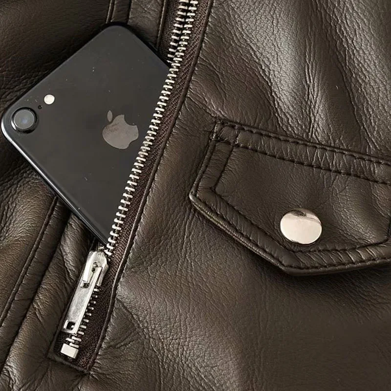 

PU Warm Fur Long Sleeve Lapel Thickening Motorcycle Women's Jacket 2019 Winter Belt Chic Zipper Black Female Coat Green Tops