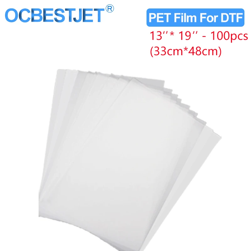

100 шт. 13 ''x 19'' A3 + DTF фотография для прямой печати пленкой для чернильной печати ПЭТ пленочная печать и переноса