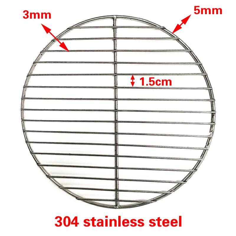 

Non-Stick 304 Stainless Steel Round BBQ Mesh Mat Grid Home Roast Bacon Grill Tool Iron Nets Barbecue Accessories