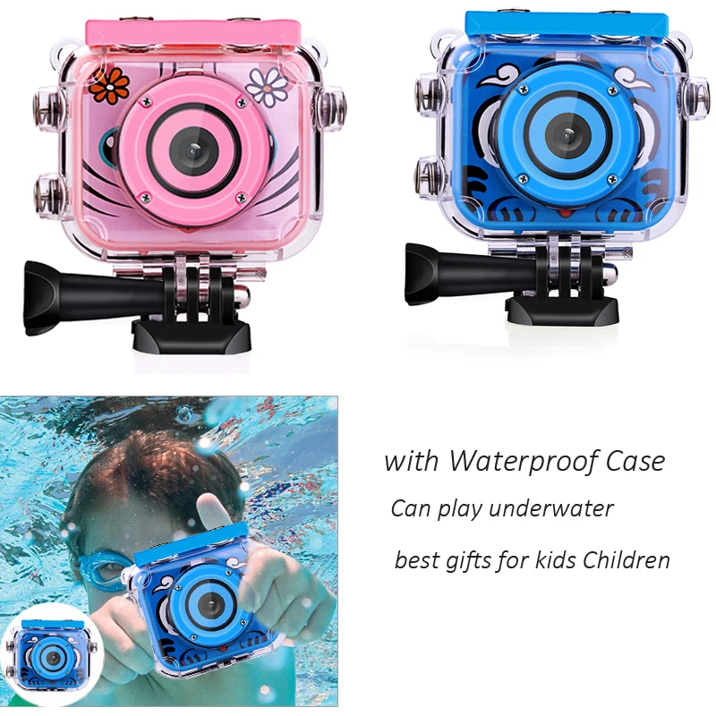 NewChildren Mini Camera 2.0 inch Screen Digital Camera for Children Birthday Gift Waterproof 1080P Projection Video Photo Camera