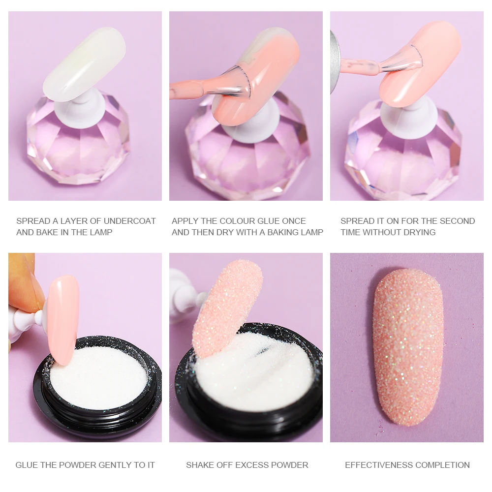 2 г/кор. сахарный плюшевый блеск для дизайна ногтей порошковая голографическая