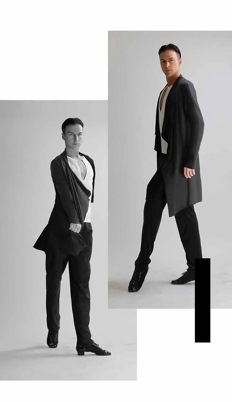 Economic Latin Dance Shirts For Males Black Latin Tops Men Adult Teacher Professional Ballroom Hot Sale Wild Cardigan Wear PY209