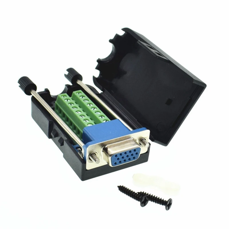 Разъем DB15 разъем VGA типа мама D Sub 3 ряда 15 контактный разъем|connector diy|connector 3connectors db15 |