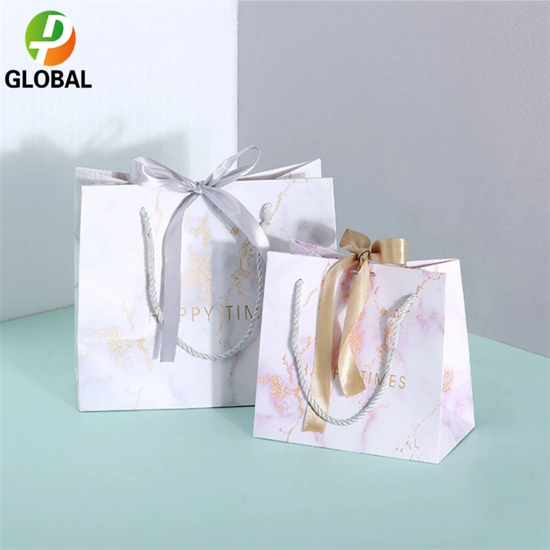 D &amp P 100 шт мраморные бумажные подарочные пакеты для одежды праздничная