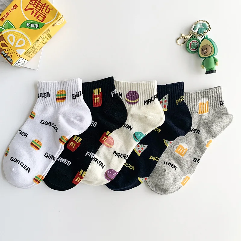 Cotton Women Socks Sweet Pug Dog Cat Cute Lolita Socks Short Bamboo Kawaii Hipster Ladies Girl Female Animal Zoo Socks