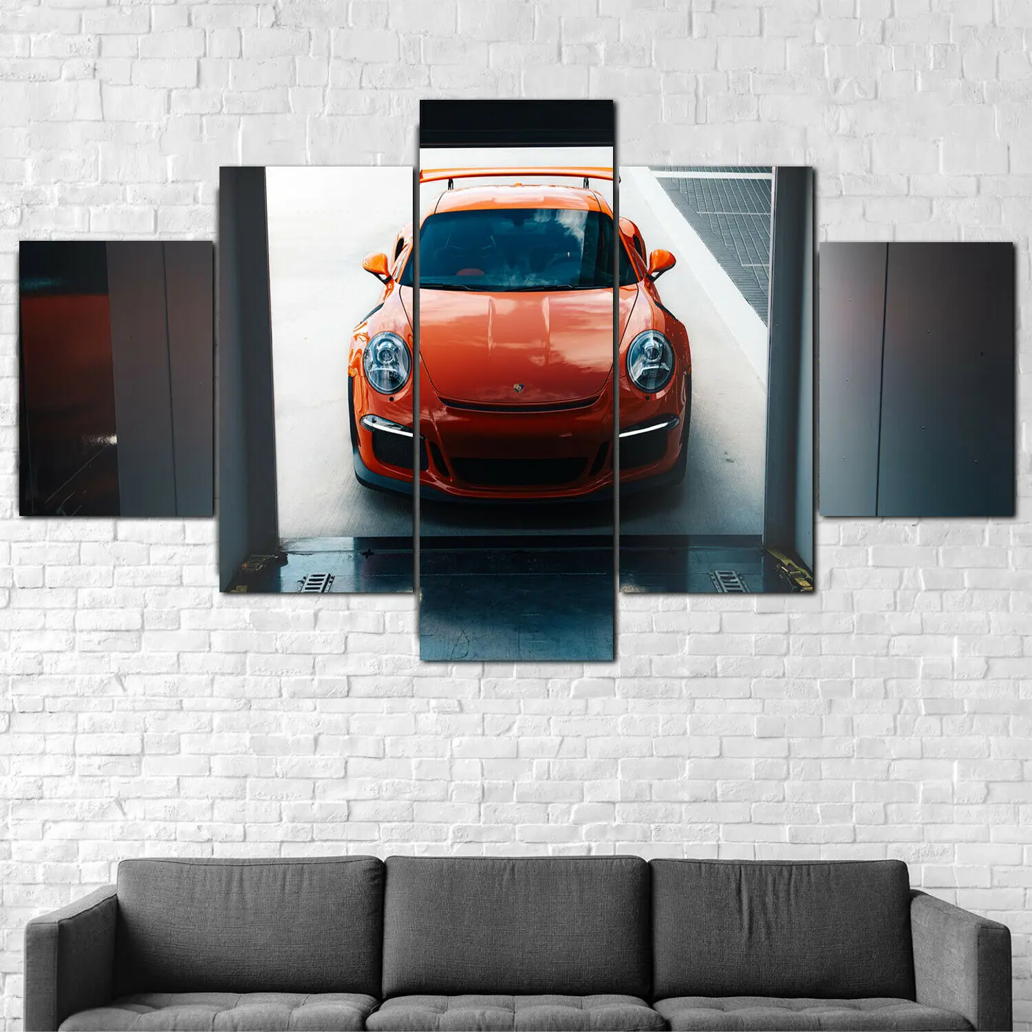 

No Framed 5Pcs Porsche 911 GT3 Garage Super Car Wall Art Canvas Posters Pictures Home Decor For Living Room Paintings Decoration